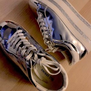 Metallic Platform Sneakers